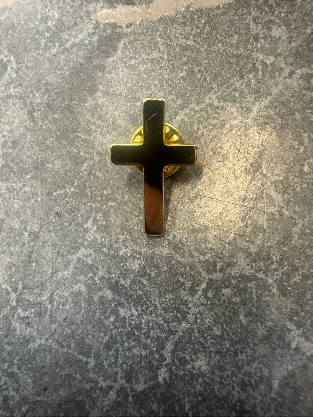 Gold Toned One Inch Gold Cross